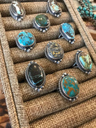 The Ward Rings in Turquoise-Rings-Calli Co., Turquoise and Silver Jewelry, Native American Handmade, Zuni Tribe, Navajo Tribe, Brock Texas