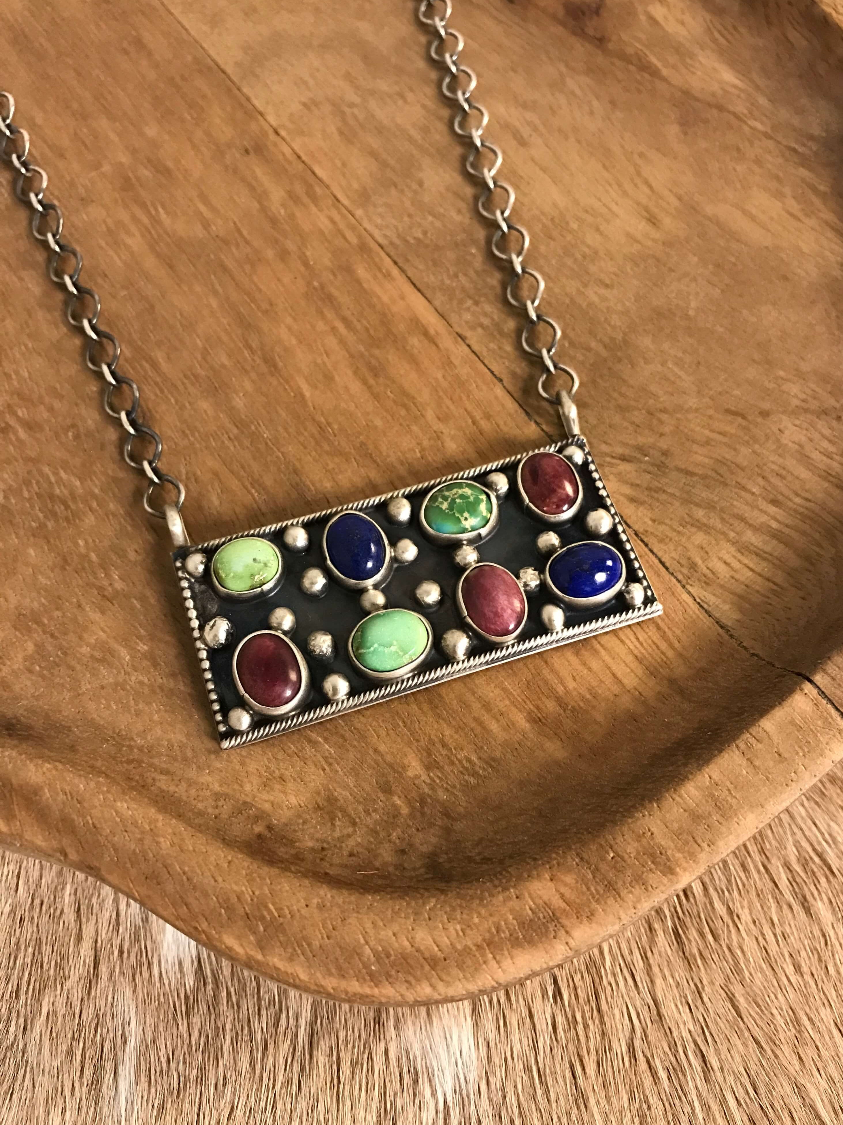 The Northern Necklace, 2-Necklaces-Calli Co., Turquoise and Silver Jewelry, Native American Handmade, Zuni Tribe, Navajo Tribe, Brock Texas
