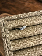 The Inlay Collection Ripple White Buffalo Band-Rings-Calli Co., Turquoise and Silver Jewelry, Native American Handmade, Zuni Tribe, Navajo Tribe, Brock Texas