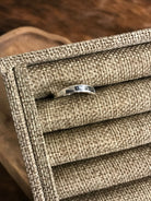 The Inlay Collection Ripple White Buffalo Band-Rings-Calli Co., Turquoise and Silver Jewelry, Native American Handmade, Zuni Tribe, Navajo Tribe, Brock Texas