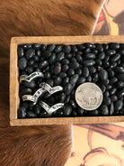 The Inlay Collection Chevron White Buffalo Band-Rings-Calli Co., Turquoise and Silver Jewelry, Native American Handmade, Zuni Tribe, Navajo Tribe, Brock Texas