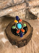 The Tolley Ring, Sz. 6.5-Rings-Calli Co., Turquoise and Silver Jewelry, Native American Handmade, Zuni Tribe, Navajo Tribe, Brock Texas