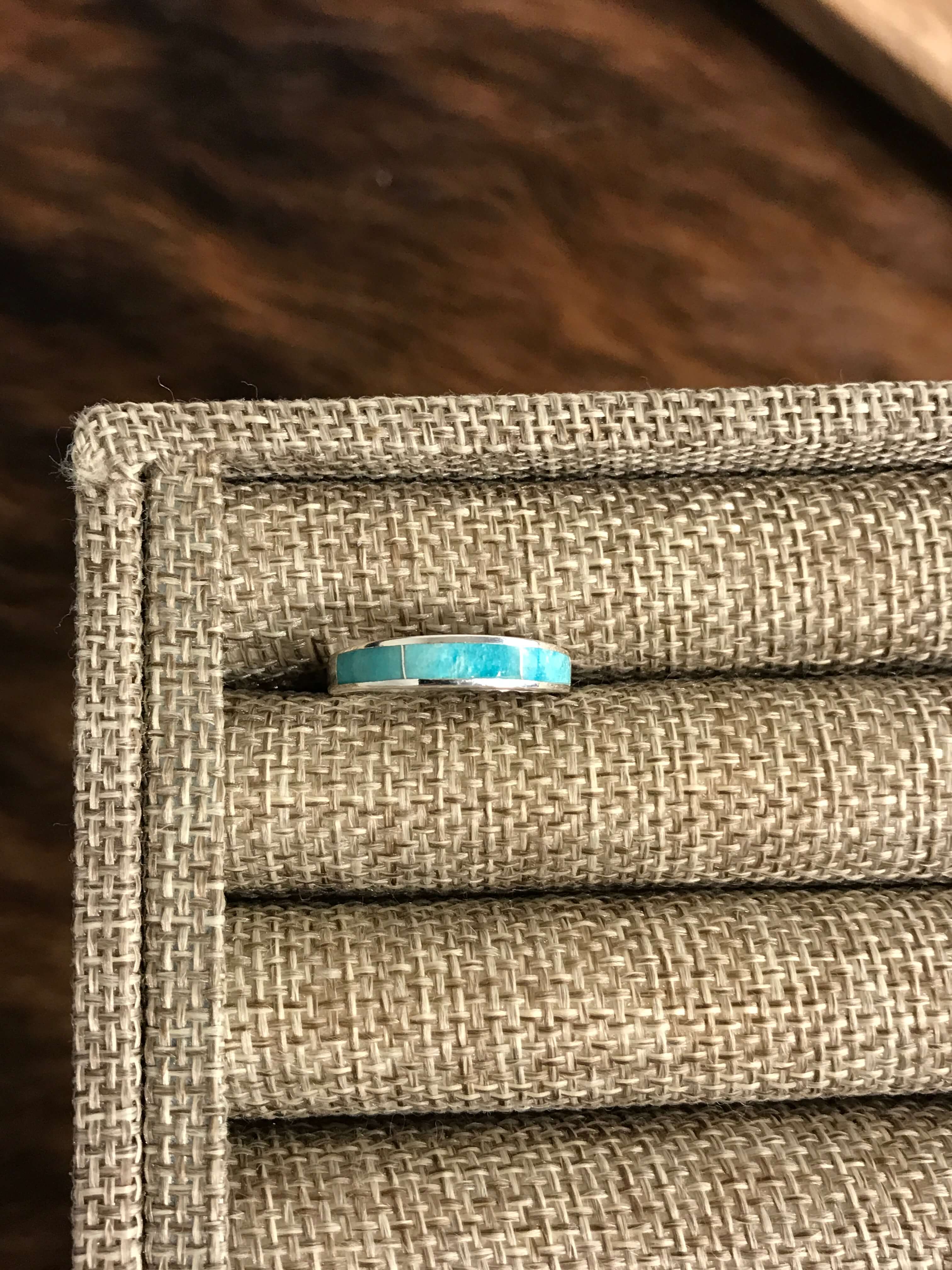 The Inlay Collection Midi Turquoise Band-Rings-Calli Co., Turquoise and Silver Jewelry, Native American Handmade, Zuni Tribe, Navajo Tribe, Brock Texas