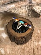 The Tolley Ring, Sz. 6.5-Rings-Calli Co., Turquoise and Silver Jewelry, Native American Handmade, Zuni Tribe, Navajo Tribe, Brock Texas