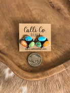 The Tempe Turquoise Cluster Earrings, 8 xx-Earrings-Calli Co., Turquoise and Silver Jewelry, Native American Handmade, Zuni Tribe, Navajo Tribe, Brock Texas