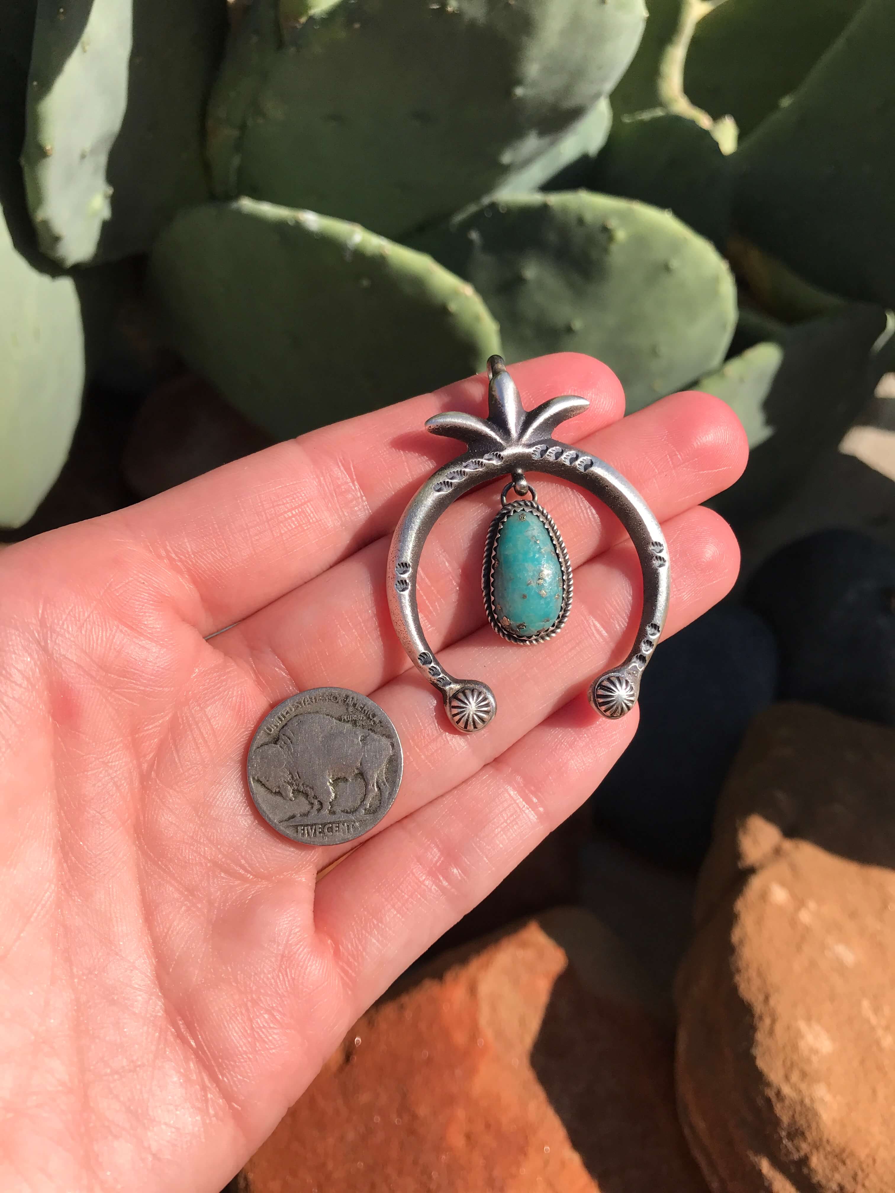 The Naja Pendant, 14-Pendants-Calli Co., Turquoise and Silver Jewelry, Native American Handmade, Zuni Tribe, Navajo Tribe, Brock Texas