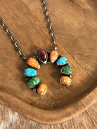 The Pine Hollow Naja Necklace, 1-Necklaces-Calli Co., Turquoise and Silver Jewelry, Native American Handmade, Zuni Tribe, Navajo Tribe, Brock Texas