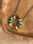 The Pine Hollow Naja Necklace, 1-Necklaces-Calli Co., Turquoise and Silver Jewelry, Native American Handmade, Zuni Tribe, Navajo Tribe, Brock Texas