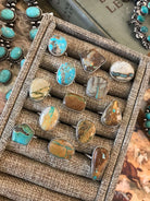 The Yuma Rings in Boulder-Rings-Calli Co., Turquoise and Silver Jewelry, Native American Handmade, Zuni Tribe, Navajo Tribe, Brock Texas