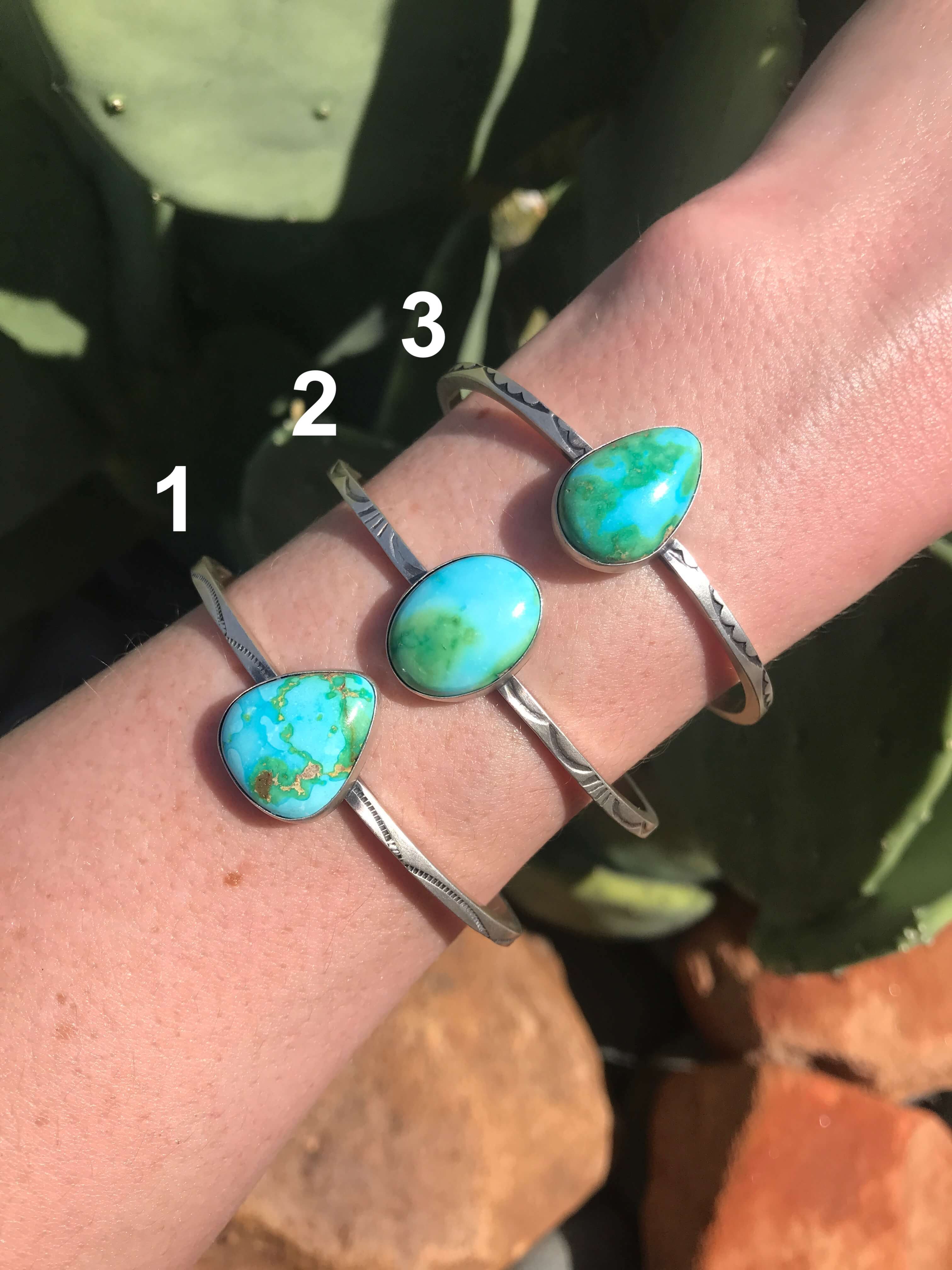 The Gavin Cuffs-Bracelets & Cuffs-Calli Co., Turquoise and Silver Jewelry, Native American Handmade, Zuni Tribe, Navajo Tribe, Brock Texas