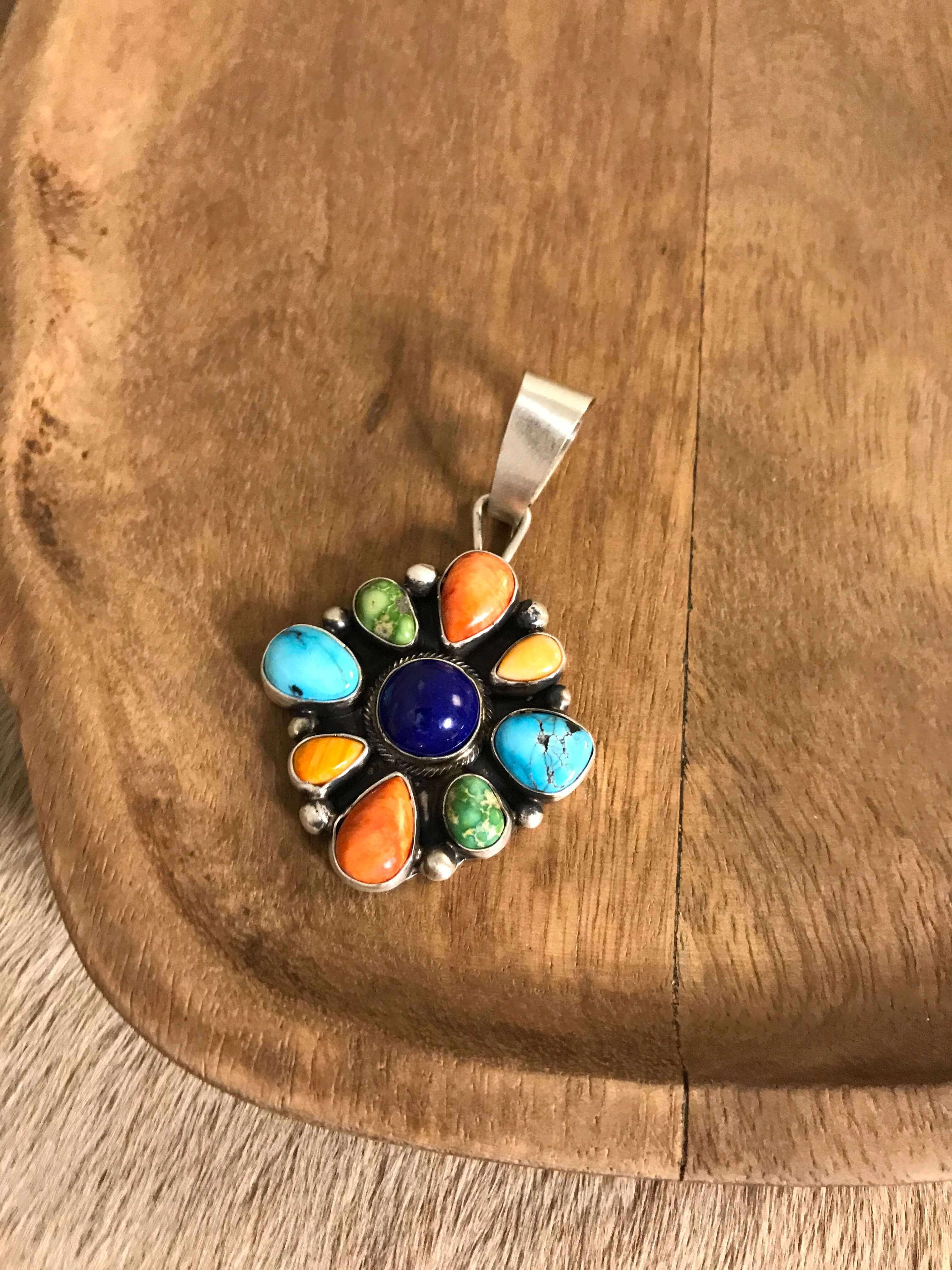 The Apollo Pendant, 2-Pendants-Calli Co., Turquoise and Silver Jewelry, Native American Handmade, Zuni Tribe, Navajo Tribe, Brock Texas