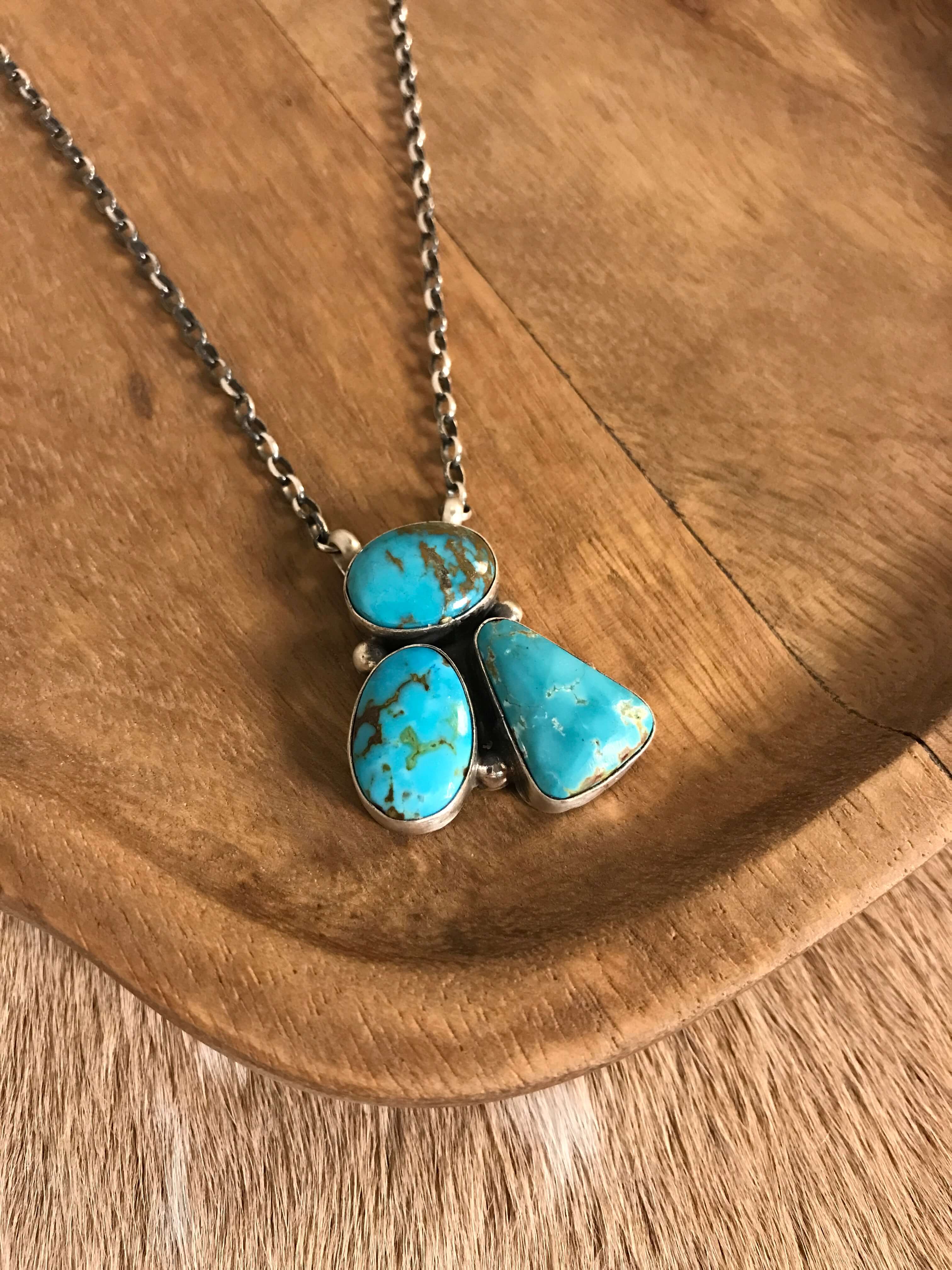 The Tempe Necklace, 9-Necklaces-Calli Co., Turquoise and Silver Jewelry, Native American Handmade, Zuni Tribe, Navajo Tribe, Brock Texas