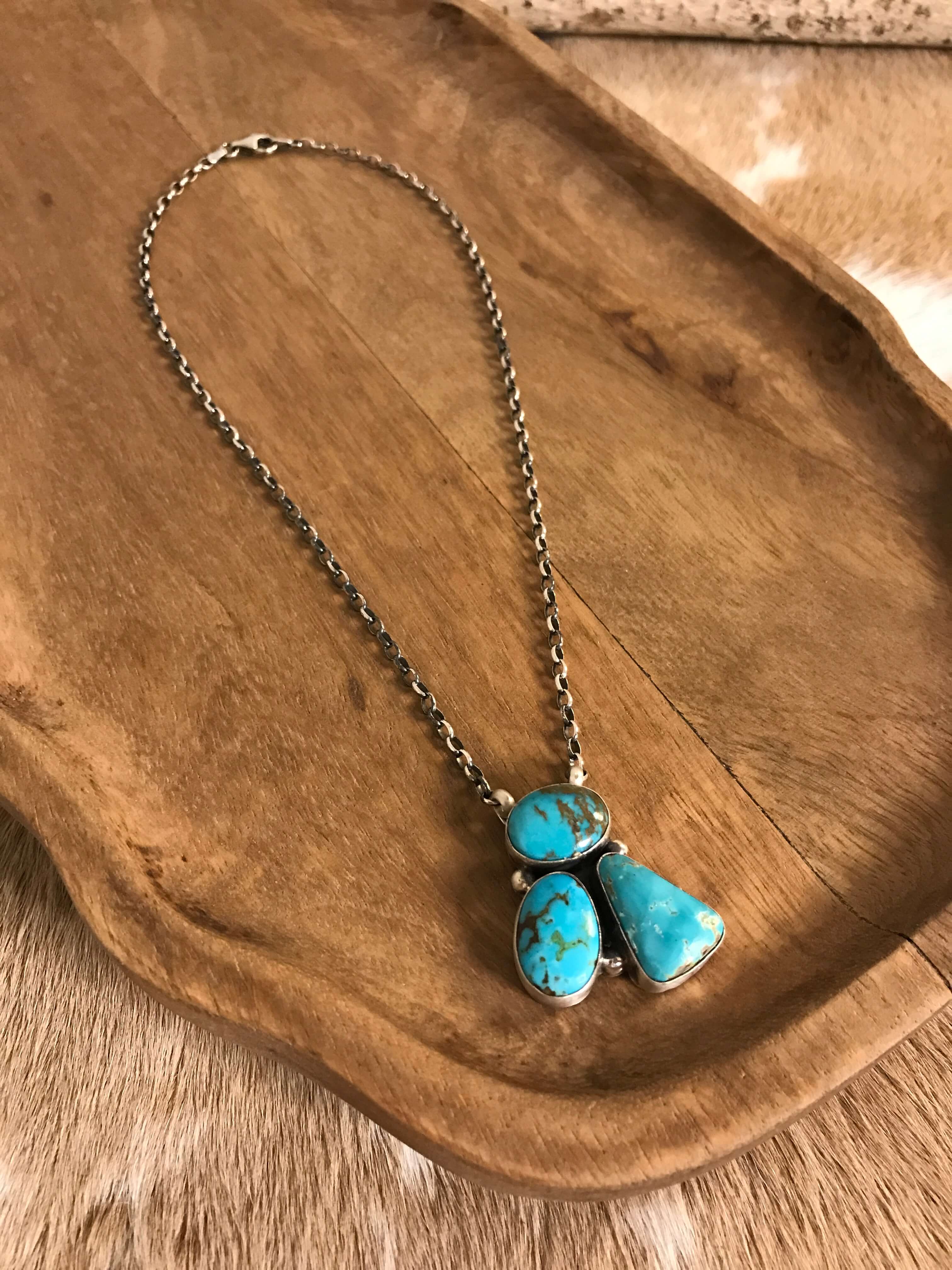 The Tempe Necklace, 9-Necklaces-Calli Co., Turquoise and Silver Jewelry, Native American Handmade, Zuni Tribe, Navajo Tribe, Brock Texas