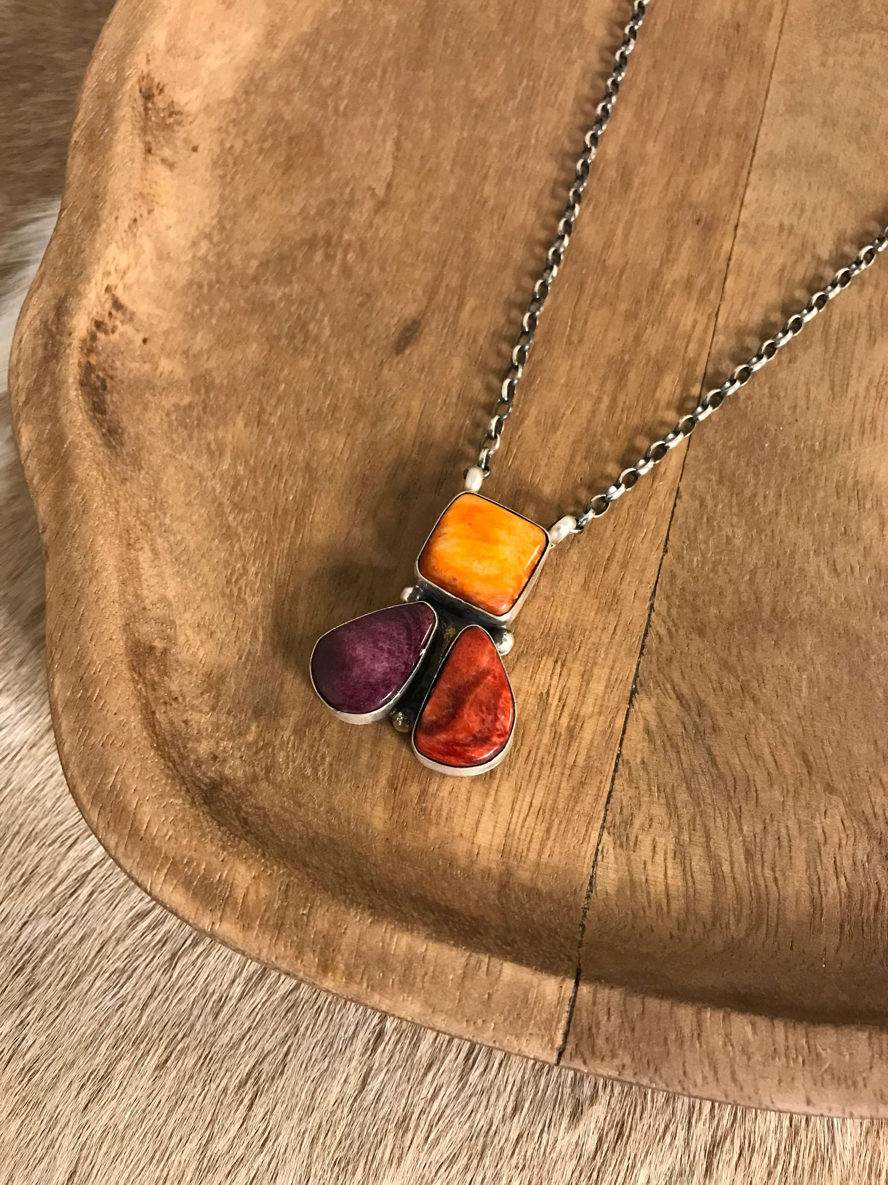The Tempe Necklace, 2-Necklaces-Calli Co., Turquoise and Silver Jewelry, Native American Handmade, Zuni Tribe, Navajo Tribe, Brock Texas