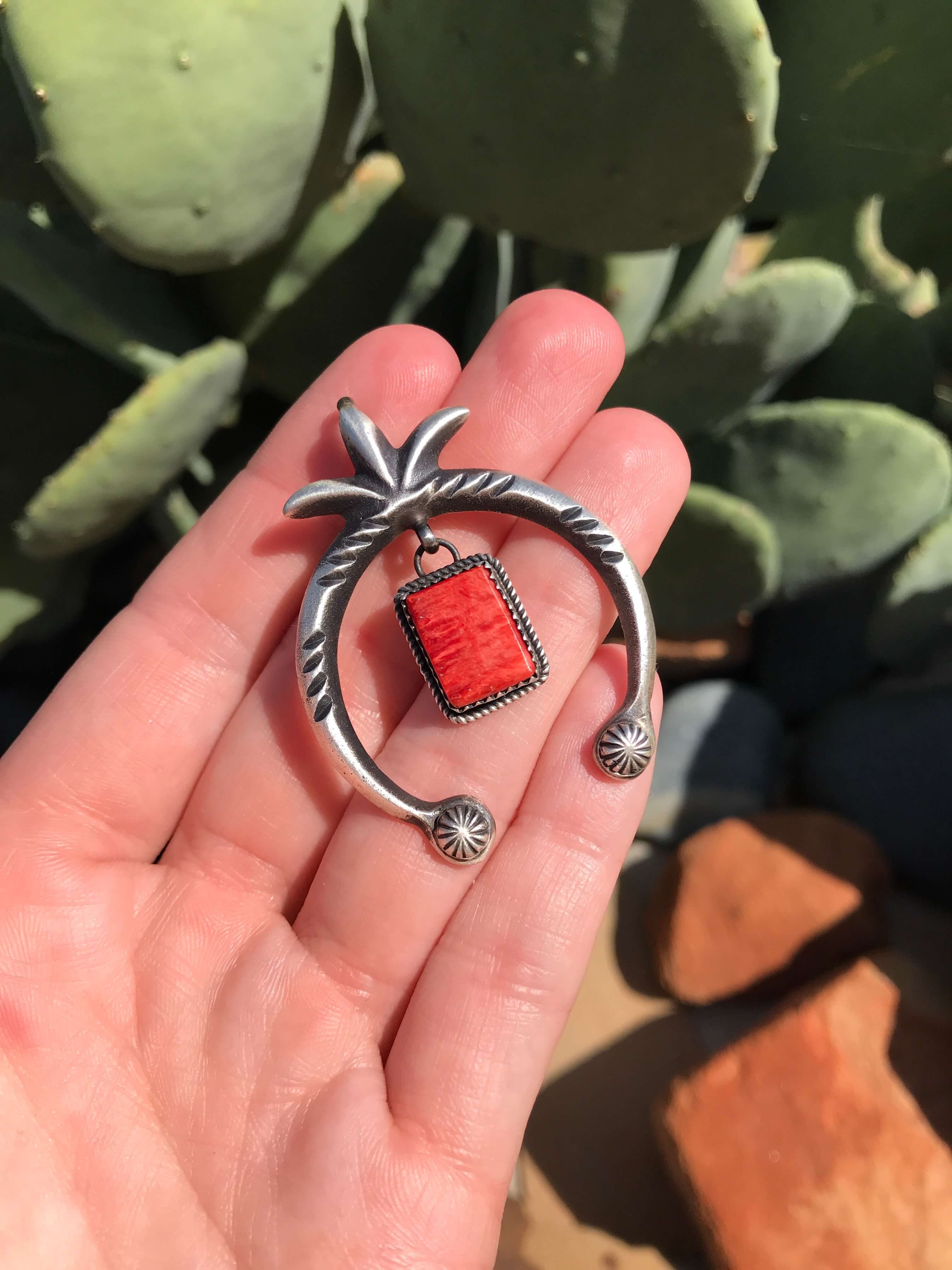 The Naja Pendant, 16-Pendants-Calli Co., Turquoise and Silver Jewelry, Native American Handmade, Zuni Tribe, Navajo Tribe, Brock Texas