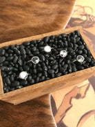 The Inlay Collection Cirque White Buffalo Ring-Rings-Calli Co., Turquoise and Silver Jewelry, Native American Handmade, Zuni Tribe, Navajo Tribe, Brock Texas