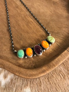 The Riggins Necklace, 1-Necklaces-Calli Co., Turquoise and Silver Jewelry, Native American Handmade, Zuni Tribe, Navajo Tribe, Brock Texas