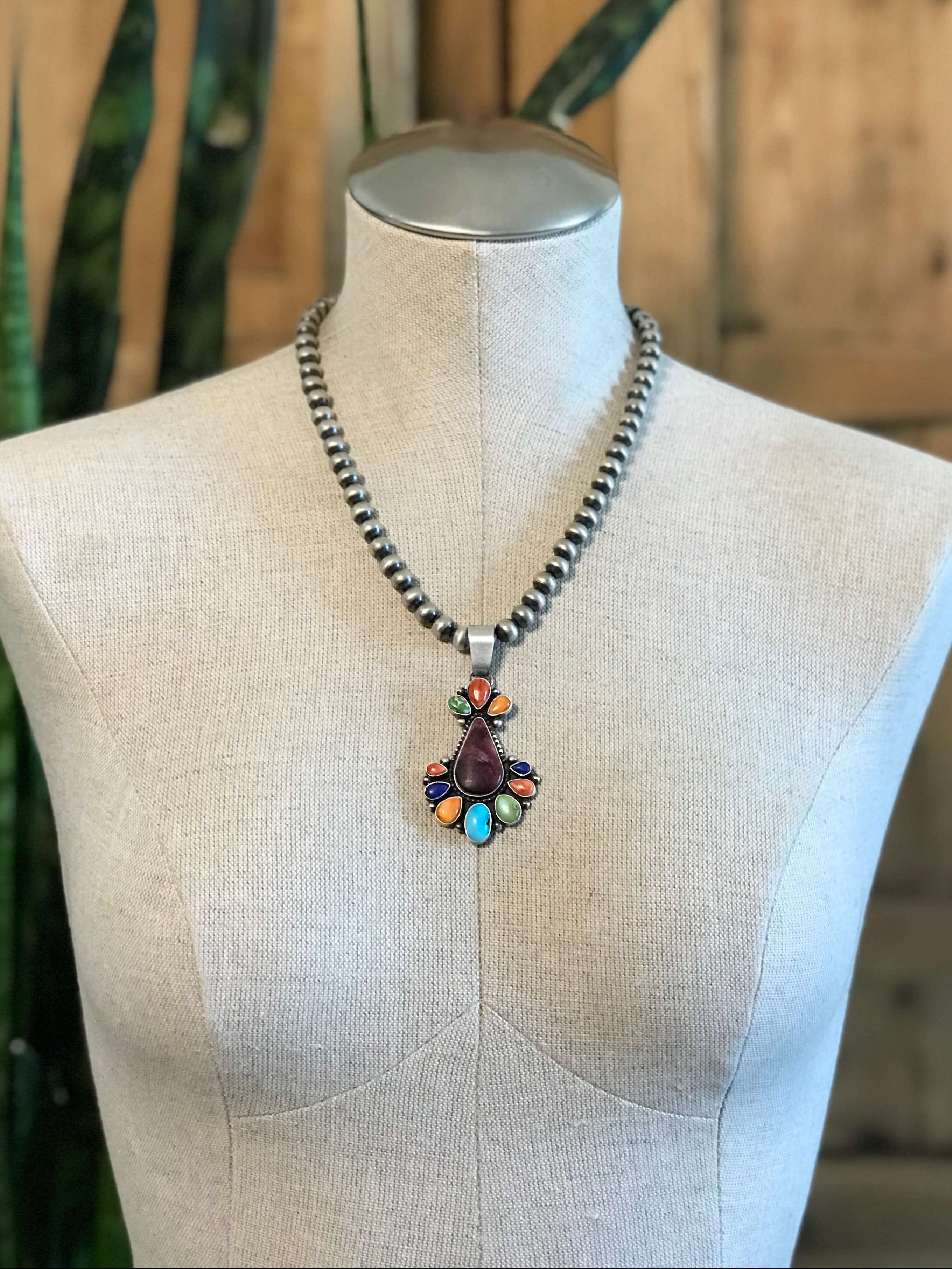 The Hermiston Pendant-Pendants-Calli Co., Turquoise and Silver Jewelry, Native American Handmade, Zuni Tribe, Navajo Tribe, Brock Texas