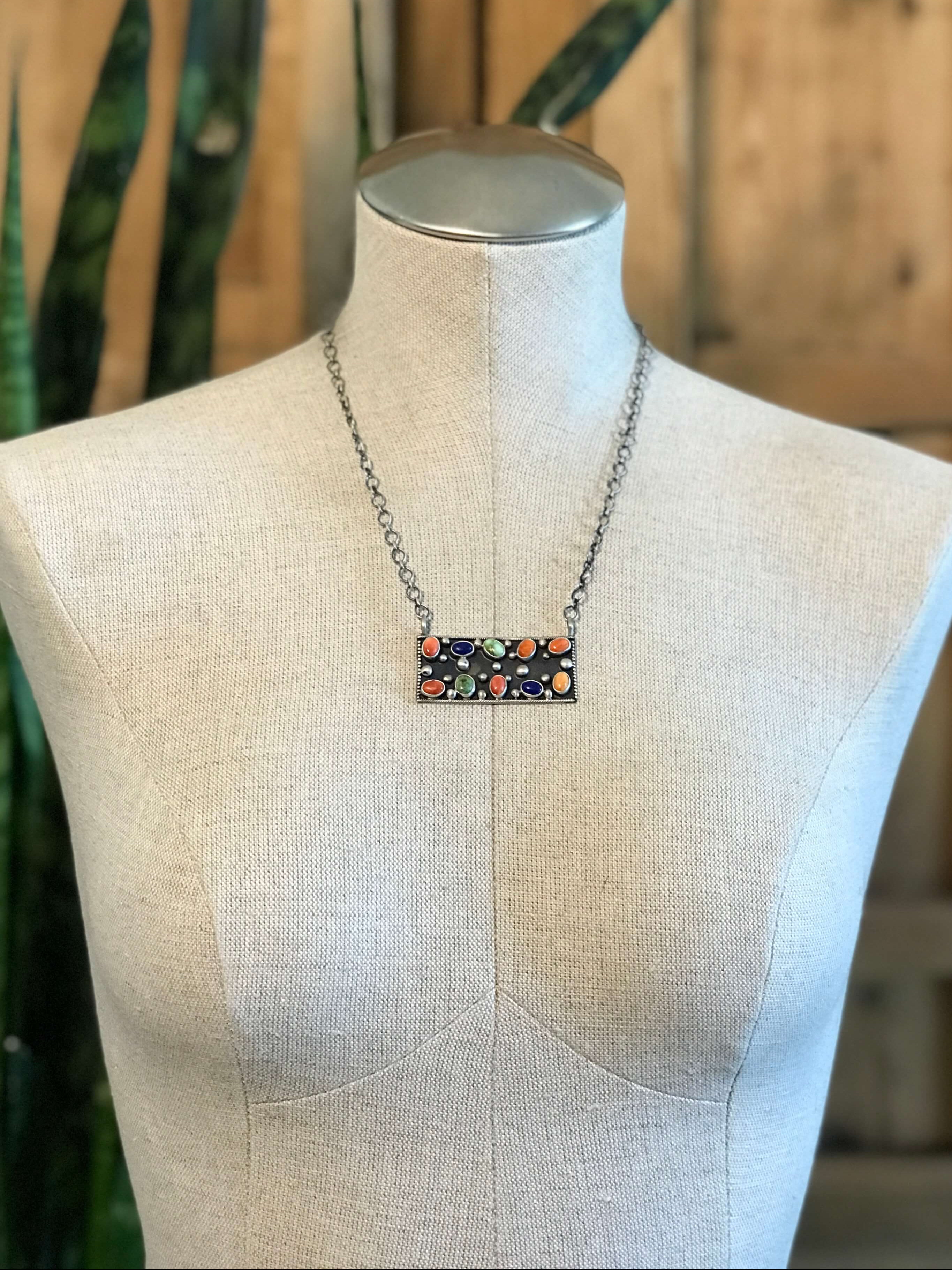 The Northern Necklace, 1-Necklaces-Calli Co., Turquoise and Silver Jewelry, Native American Handmade, Zuni Tribe, Navajo Tribe, Brock Texas