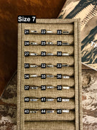 The Inlay Collection Rectangle White Buffalo Band-Rings-Calli Co., Turquoise and Silver Jewelry, Native American Handmade, Zuni Tribe, Navajo Tribe, Brock Texas