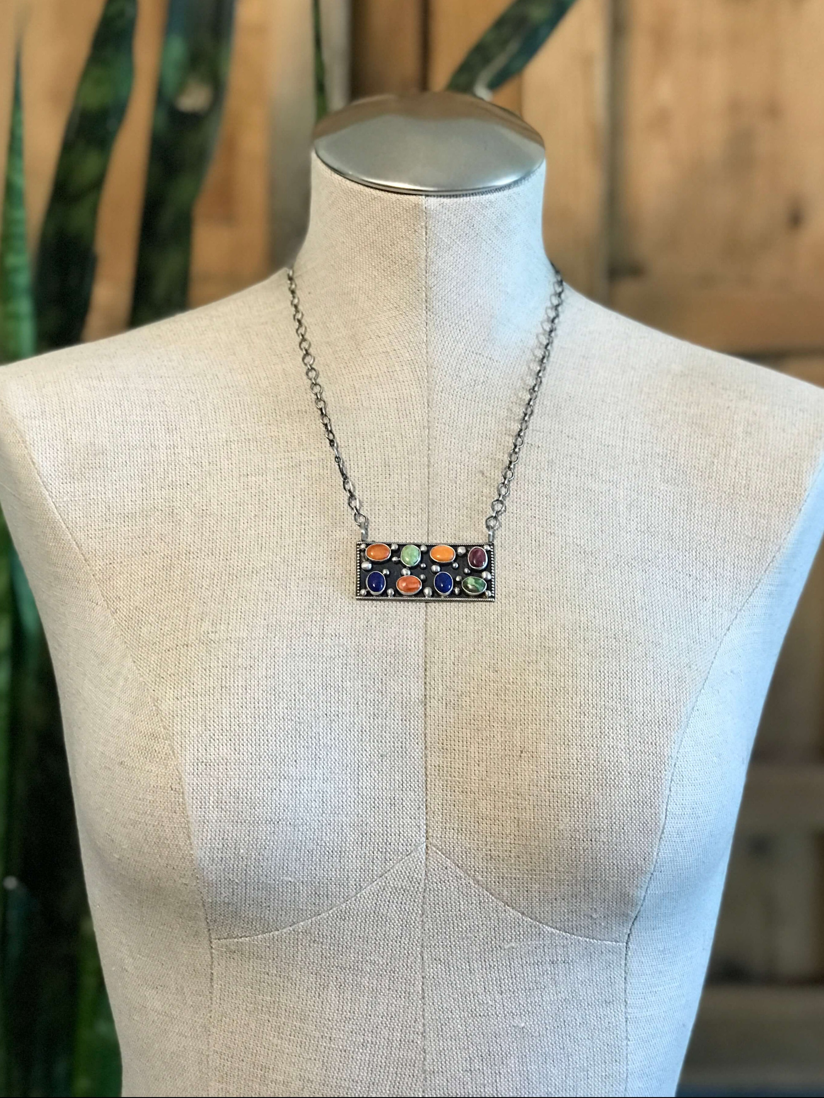 The Northern Necklace, 4-Necklaces-Calli Co., Turquoise and Silver Jewelry, Native American Handmade, Zuni Tribe, Navajo Tribe, Brock Texas