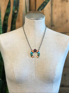 The Pine Hollow Naja Necklace, 1-Necklaces-Calli Co., Turquoise and Silver Jewelry, Native American Handmade, Zuni Tribe, Navajo Tribe, Brock Texas