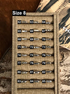 The Inlay Collection Rectangle White Buffalo Band-Rings-Calli Co., Turquoise and Silver Jewelry, Native American Handmade, Zuni Tribe, Navajo Tribe, Brock Texas