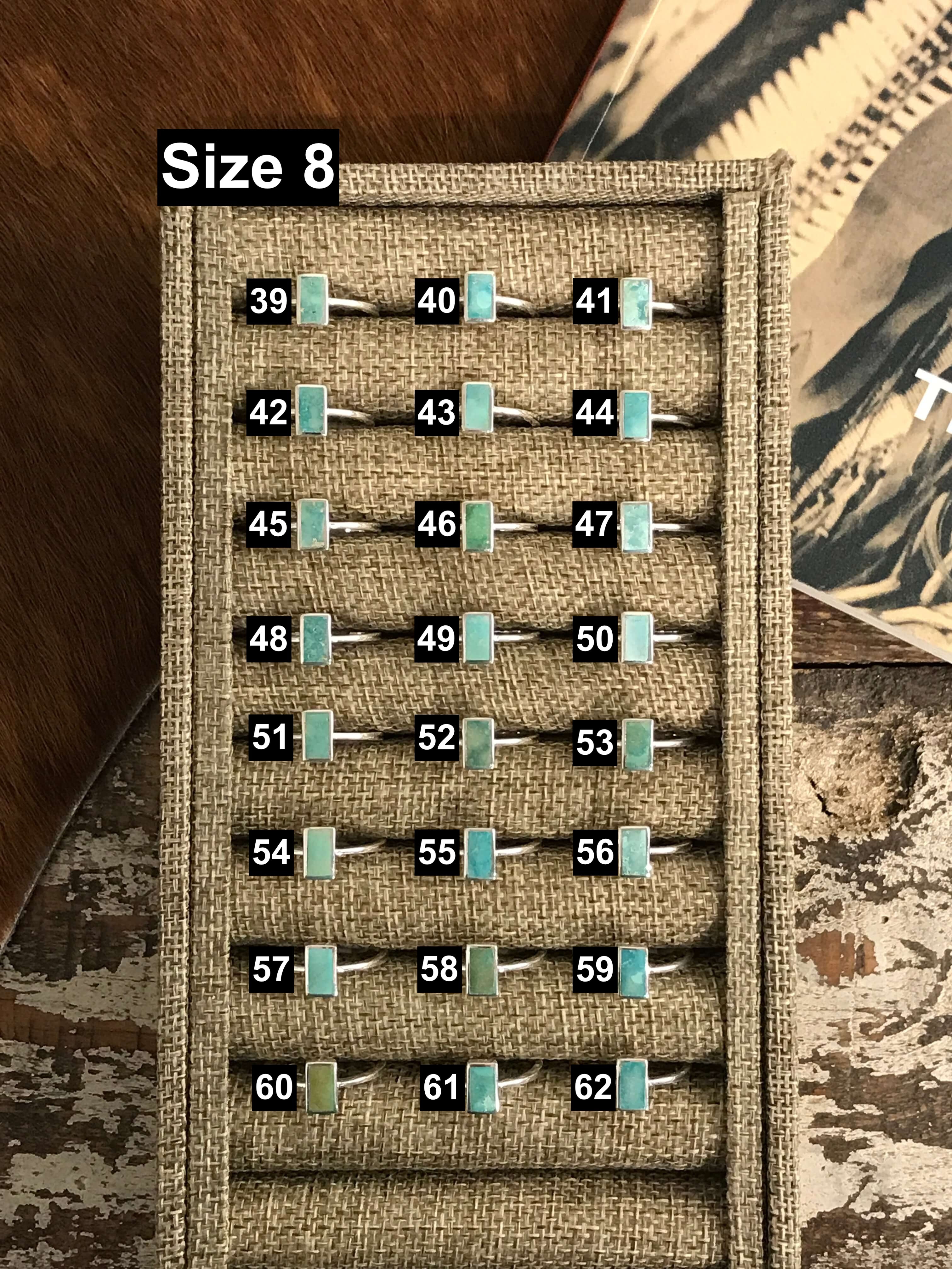 The Inlay Collection Tower Ring in Turquoise-Rings-Calli Co., Turquoise and Silver Jewelry, Native American Handmade, Zuni Tribe, Navajo Tribe, Brock Texas