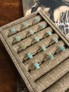 The Inlay Collection Tower Ring in Turquoise-Rings-Calli Co., Turquoise and Silver Jewelry, Native American Handmade, Zuni Tribe, Navajo Tribe, Brock Texas