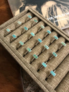 The Inlay Collection Tower Ring in Turquoise-Rings-Calli Co., Turquoise and Silver Jewelry, Native American Handmade, Zuni Tribe, Navajo Tribe, Brock Texas