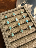 The Inlay Collection Tower Ring in Turquoise-Rings-Calli Co., Turquoise and Silver Jewelry, Native American Handmade, Zuni Tribe, Navajo Tribe, Brock Texas