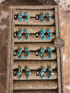 The Hoopoe Turquoise Earrings-Earrings-Calli Co., Turquoise and Silver Jewelry, Native American Handmade, Zuni Tribe, Navajo Tribe, Brock Texas