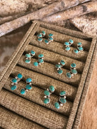 The Hoopoe Turquoise Earrings-Earrings-Calli Co., Turquoise and Silver Jewelry, Native American Handmade, Zuni Tribe, Navajo Tribe, Brock Texas