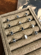 The Inlay Collection Tower Ring in White Buffalo-Rings-Calli Co., Turquoise and Silver Jewelry, Native American Handmade, Zuni Tribe, Navajo Tribe, Brock Texas