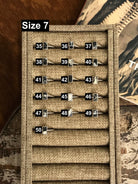 The Inlay Collection Tower Ring in White Buffalo-Rings-Calli Co., Turquoise and Silver Jewelry, Native American Handmade, Zuni Tribe, Navajo Tribe, Brock Texas