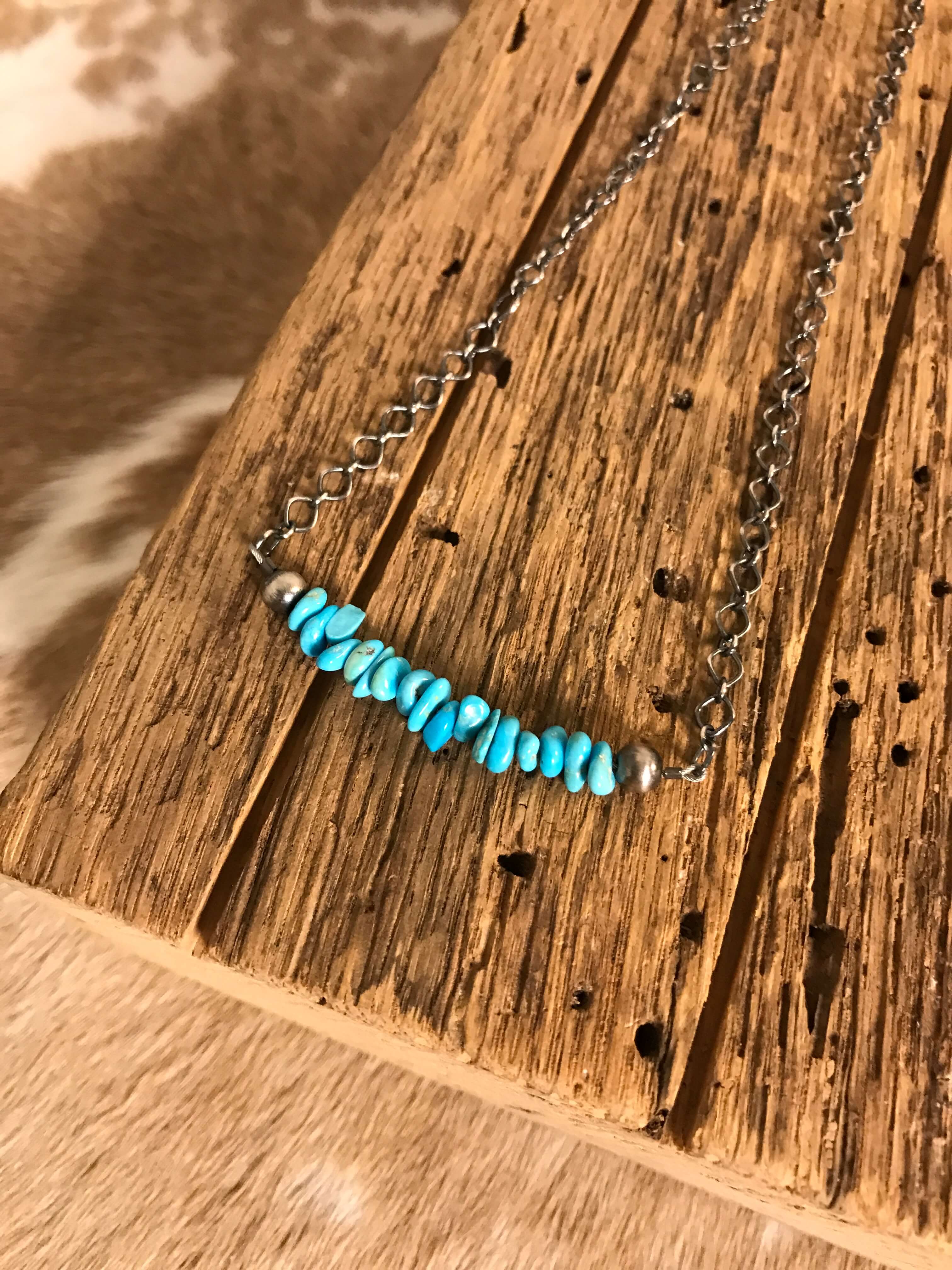 The Conroe Necklaces in Turquoise-Necklaces-Calli Co., Turquoise and Silver Jewelry, Native American Handmade, Zuni Tribe, Navajo Tribe, Brock Texas