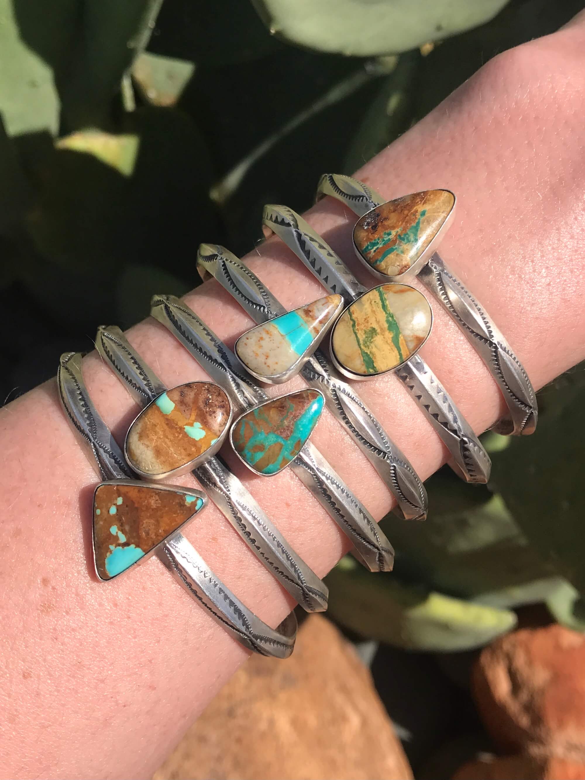 The Mathers Cuff-Bracelets & Cuffs-Calli Co., Turquoise and Silver Jewelry, Native American Handmade, Zuni Tribe, Navajo Tribe, Brock Texas