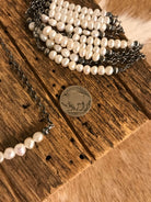 The Conroe Necklaces in Freshwater Pearl-Necklaces-Calli Co., Turquoise and Silver Jewelry, Native American Handmade, Zuni Tribe, Navajo Tribe, Brock Texas