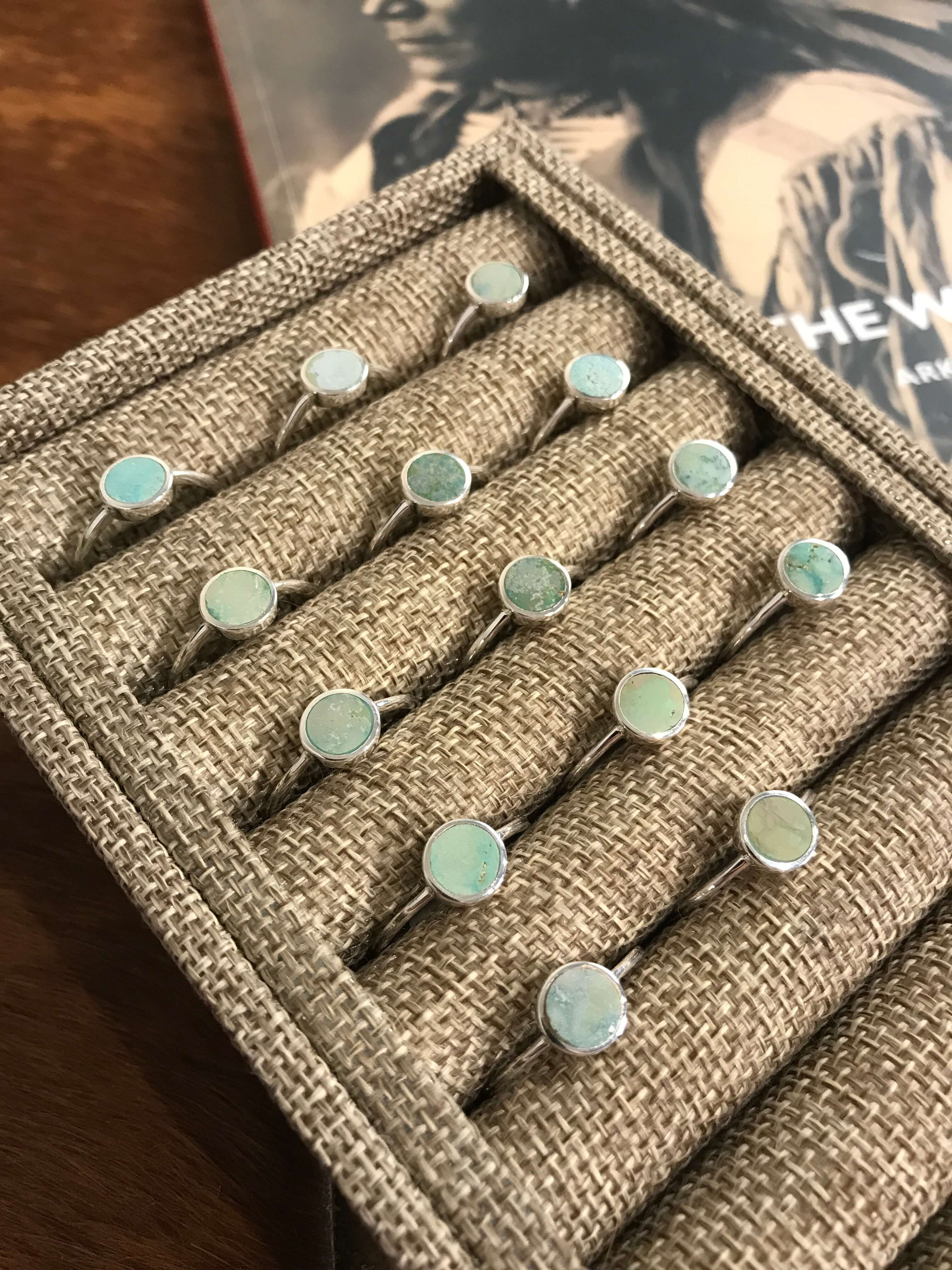 The Inlay Collection Cirque Turquoise Rings-Rings-Calli Co., Turquoise and Silver Jewelry, Native American Handmade, Zuni Tribe, Navajo Tribe, Brock Texas