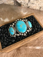 The Bronson Cuff, 1-Bracelets & Cuffs-Calli Co., Turquoise and Silver Jewelry, Native American Handmade, Zuni Tribe, Navajo Tribe, Brock Texas