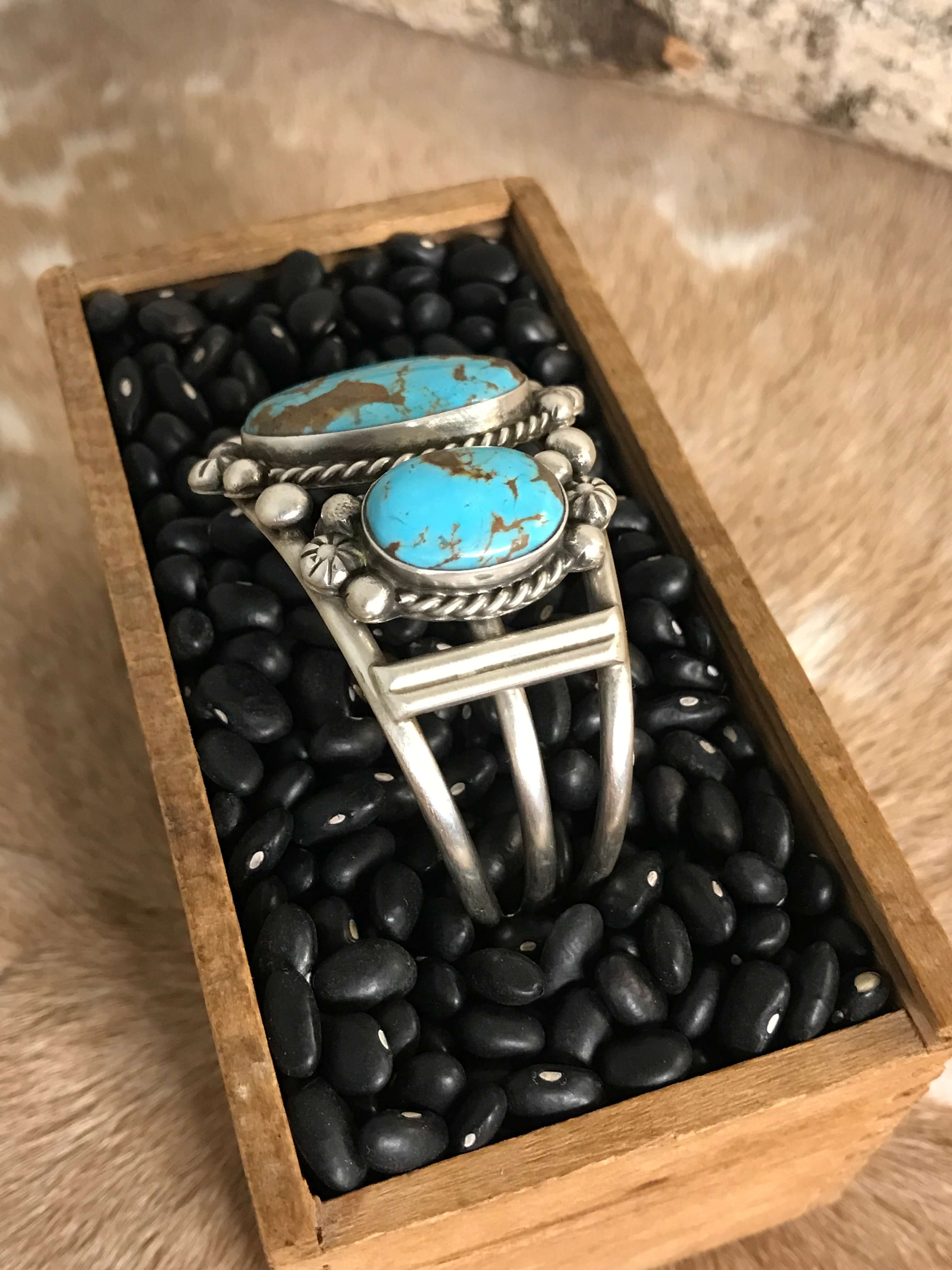 The Bronson Cuff, 2-Bracelets & Cuffs-Calli Co., Turquoise and Silver Jewelry, Native American Handmade, Zuni Tribe, Navajo Tribe, Brock Texas