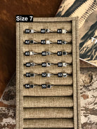 The Inlay Collection Square White Buffalo Ring-Rings-Calli Co., Turquoise and Silver Jewelry, Native American Handmade, Zuni Tribe, Navajo Tribe, Brock Texas