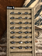 The Inlay Collection Square White Buffalo Ring-Rings-Calli Co., Turquoise and Silver Jewelry, Native American Handmade, Zuni Tribe, Navajo Tribe, Brock Texas