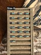 The Inlay Collection Rectangle Turquoise Band-Rings-Calli Co., Turquoise and Silver Jewelry, Native American Handmade, Zuni Tribe, Navajo Tribe, Brock Texas