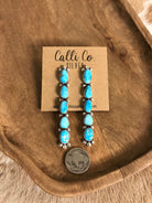 The Gleeson Drop Earrings, 2-Earrings-Calli Co., Turquoise and Silver Jewelry, Native American Handmade, Zuni Tribe, Navajo Tribe, Brock Texas