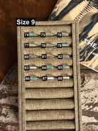 The Inlay Collection Rectangle Turquoise Band-Rings-Calli Co., Turquoise and Silver Jewelry, Native American Handmade, Zuni Tribe, Navajo Tribe, Brock Texas