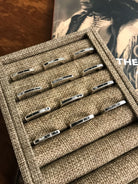 The Inlay Collection Thin White Buffalo Band-Rings-Calli Co., Turquoise and Silver Jewelry, Native American Handmade, Zuni Tribe, Navajo Tribe, Brock Texas