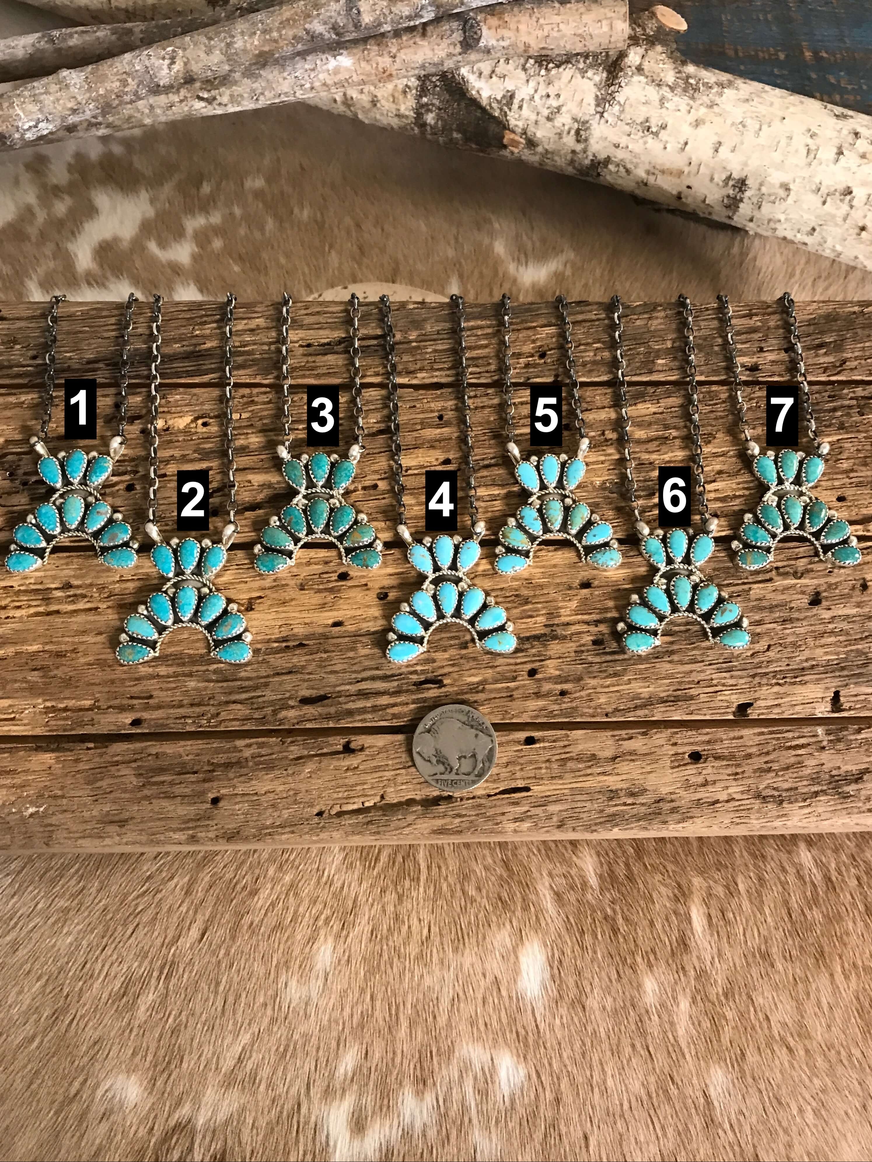 The Odyssey Cluster Necklaces-Necklaces-Calli Co., Turquoise and Silver Jewelry, Native American Handmade, Zuni Tribe, Navajo Tribe, Brock Texas