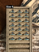 The Inlay Collection Thin Turquoise Stacking Band-Rings-Calli Co., Turquoise and Silver Jewelry, Native American Handmade, Zuni Tribe, Navajo Tribe, Brock Texas