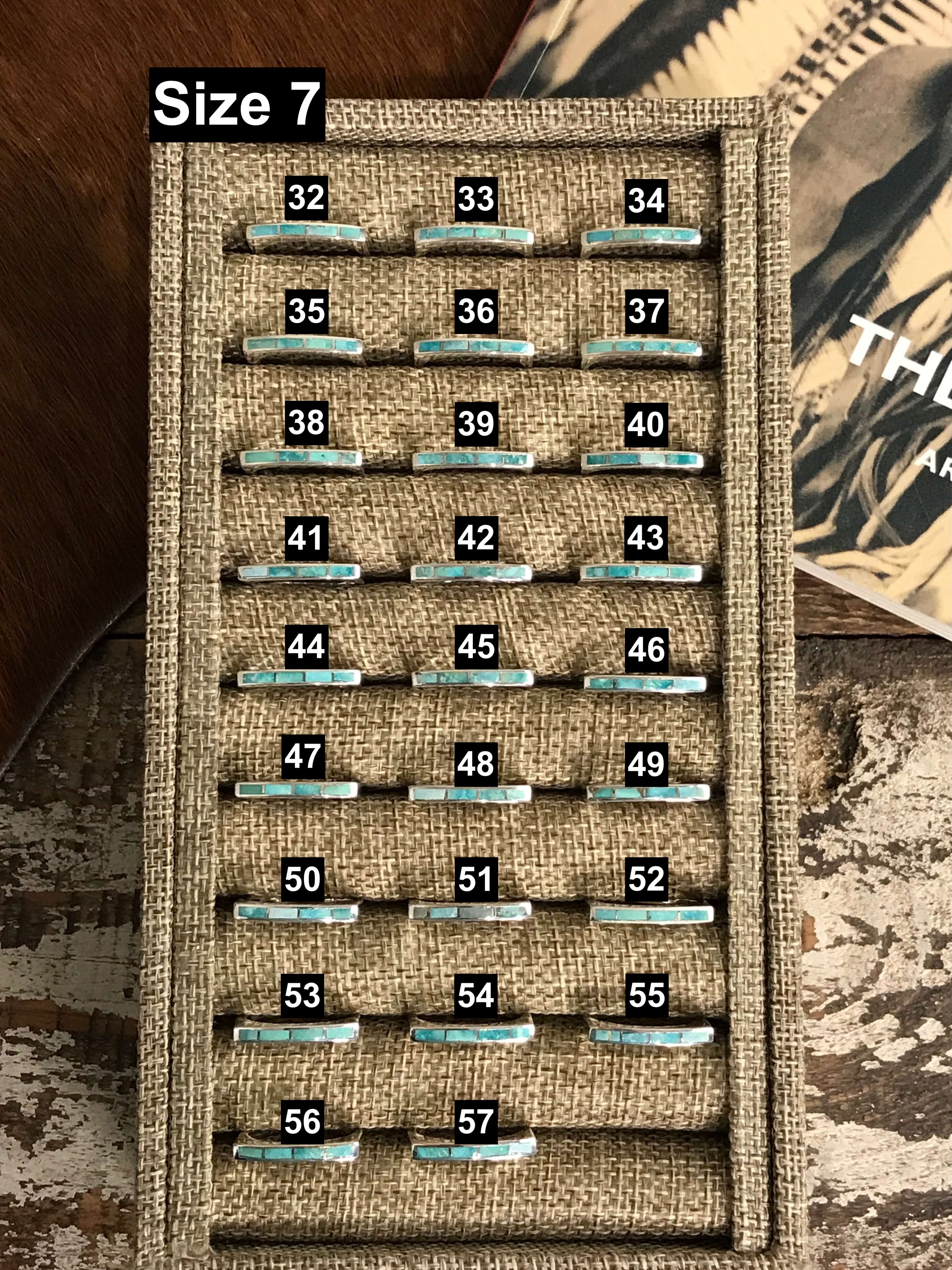 The Inlay Collection Thin Turquoise Stacking Band-Rings-Calli Co., Turquoise and Silver Jewelry, Native American Handmade, Zuni Tribe, Navajo Tribe, Brock Texas